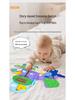 Animal-Shaped Baby Cloth Book with Crinkle Pages, Mirror, and 3D Tails - Tear-Resistant Touch & Feel Toy