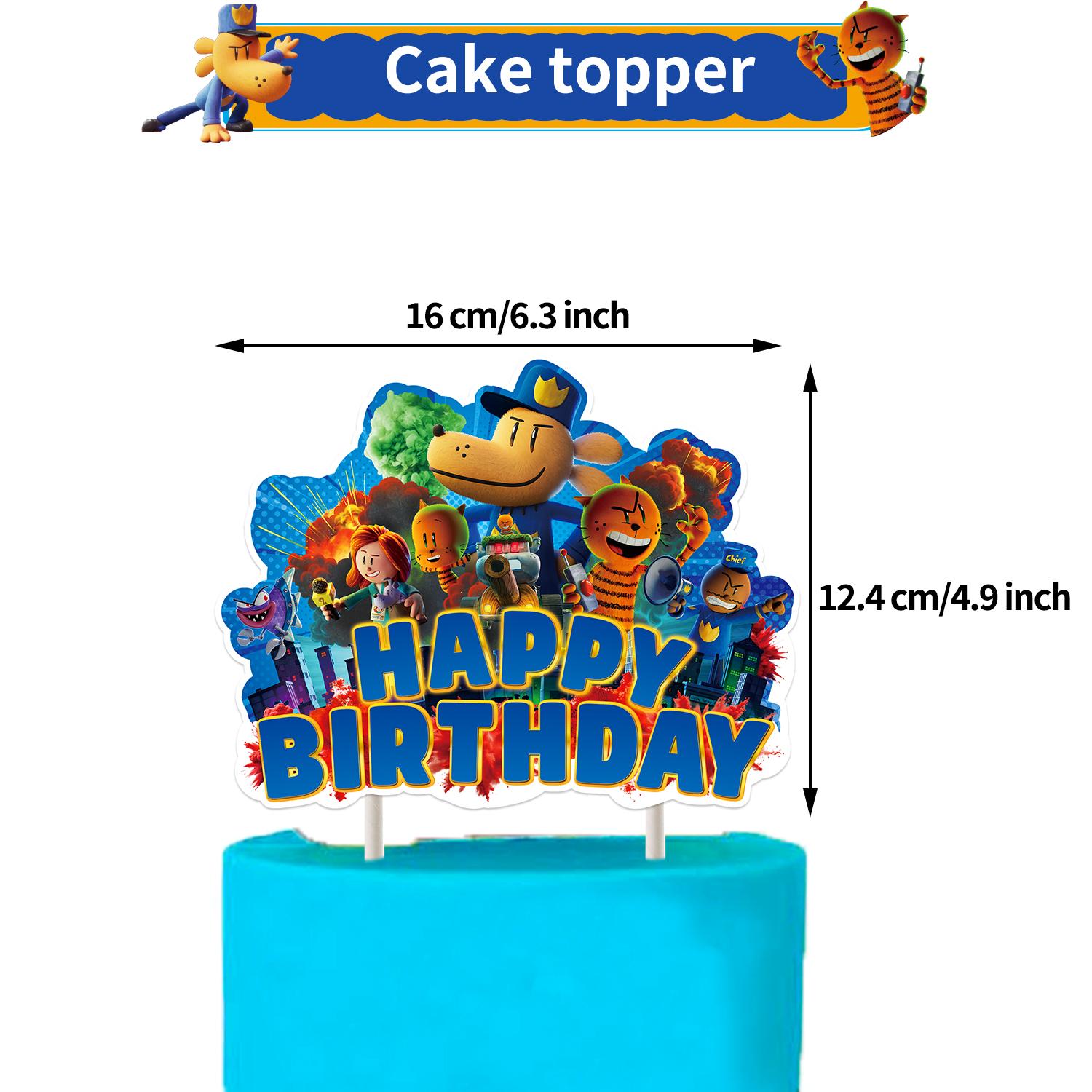 

Dog Man Birthday Party Balloons Baby Shower Supplie Gift theme backdrop banner cake topper for kids Round Sensory Durable Bouncy Elastic Compression