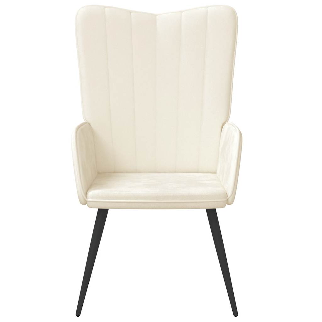 Relax Armchair Cream White Velvet
