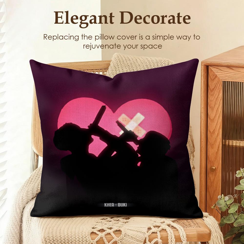 

Male singer Duki Cushion Cover Natural Linen Organic Fabric DoubleSided Printing Sofa Home Decor Gift Pillow Case 30x30cm
