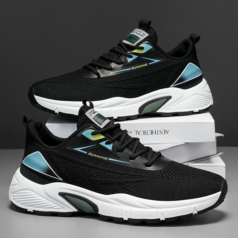 Men's Casual Shoes Four Seasons Breathable Mesh Running Shoes Comfortable Soft Walking Shoes Teenagers Popular Non-slip Sneakers