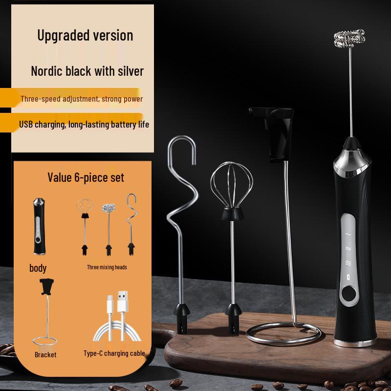 Wireless Electric Handheld Egg Beater & Milk Frother for Cream, Cake, Coffee, Baking
