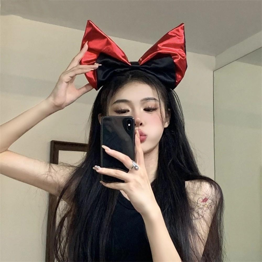Lovely Bowknot Headband Satin Cosplay Hair Hoop Fashion Lolita Hair Band  Costume Decoration