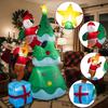 7FT Inflatable Christmas Tree Santa Claus Blow Up Model Decoration With Built-In LED For Xmas Party Holiday Indoor Outdoor Yard
