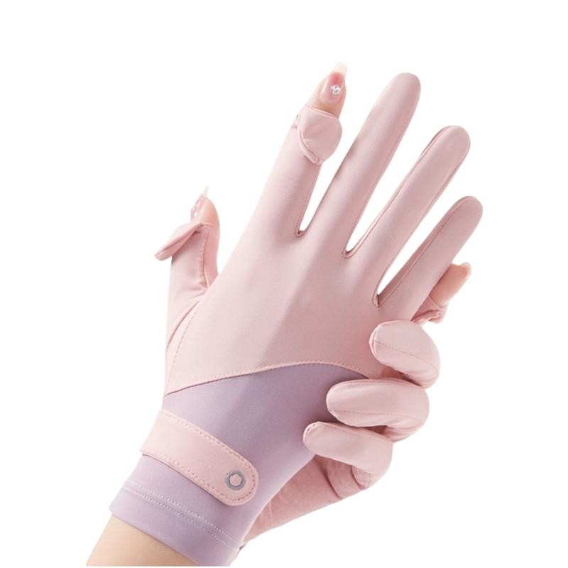 Ice Silk Driving Cycling Gloves Breathable Light Weight Sports Glove Nonslip Lady Thin Bicycles Riding Gloves Enduring