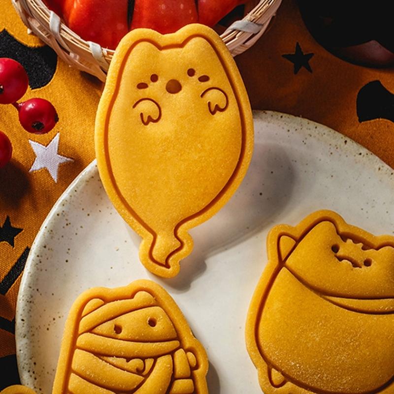 5 Set Cookie Moulds Biscuit Molding Pastrys Decorating Molds Halloween Biscuit Moulds Baking Supplies for Biscuit