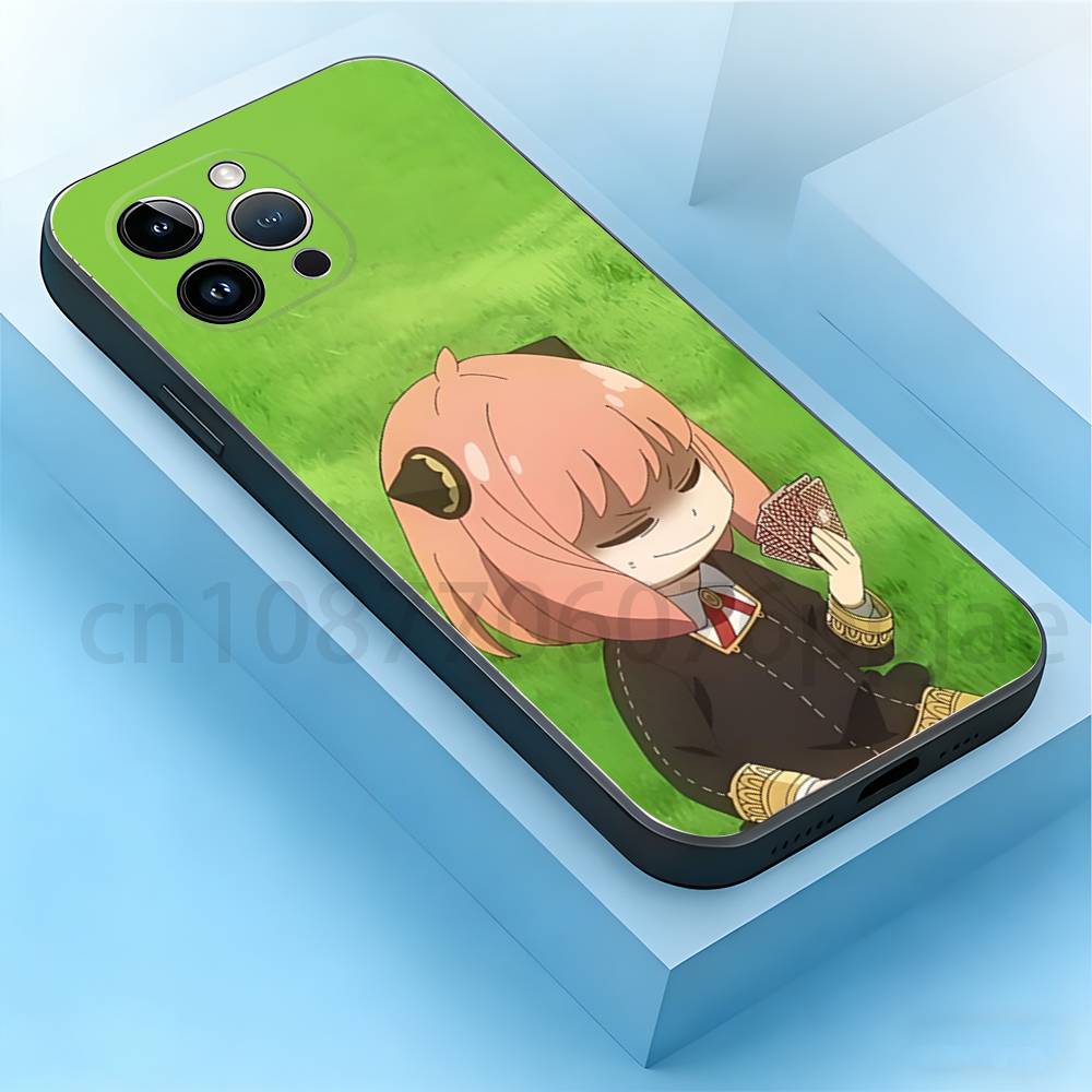

S-Spy family Phone Case For iPhone 17,16,15,14,13,12,11,XR,Pro,Max,Plus,mini, Silicone Black Cover iPhone15pro