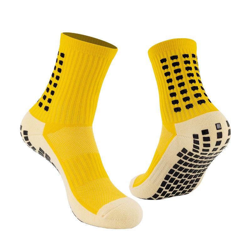 Anti-Slip Mid-Calf Football Socks: Shock-Absorbing, Thick Terry, Sweat-Wicking, Wear-Resistant Sports Socks