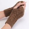 Fashion Knitted Gloves Arm Fingerless Winter Gloves Unisex Soft Warm Mitten