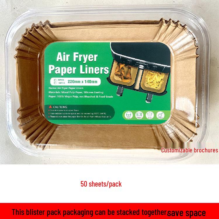 Bestseller Rechteckige Heißluftfritteusen-Papierauskleidungen, Kompatibel mit Ninja Heißluftfritteusen