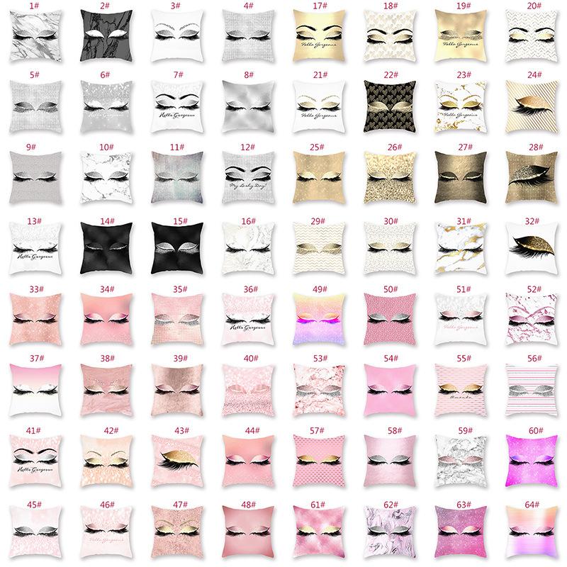 Ins Eyelash Peach Velvet Pillowcase Pillow Sleep Waist Pillowcase Home