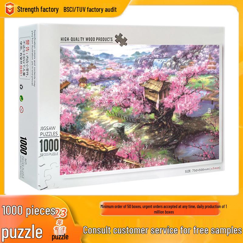 1000-Piece Cartoon Jigsaw Puzzle for Adults and Kids - Challenging Educational Stress Relief Toy Gift