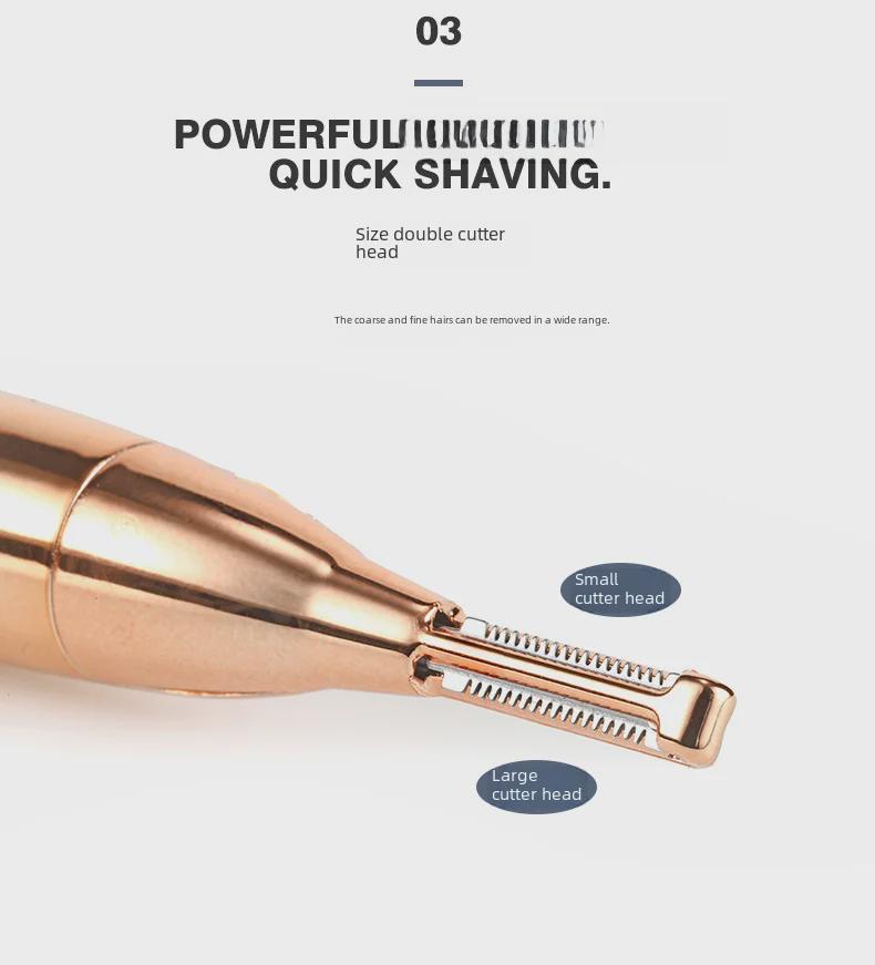Electric Lipstick Shaver & Eyebrow Trimmer: Mini Hair Removal for Face, Lips, Nose, Underarms, Private Areas.