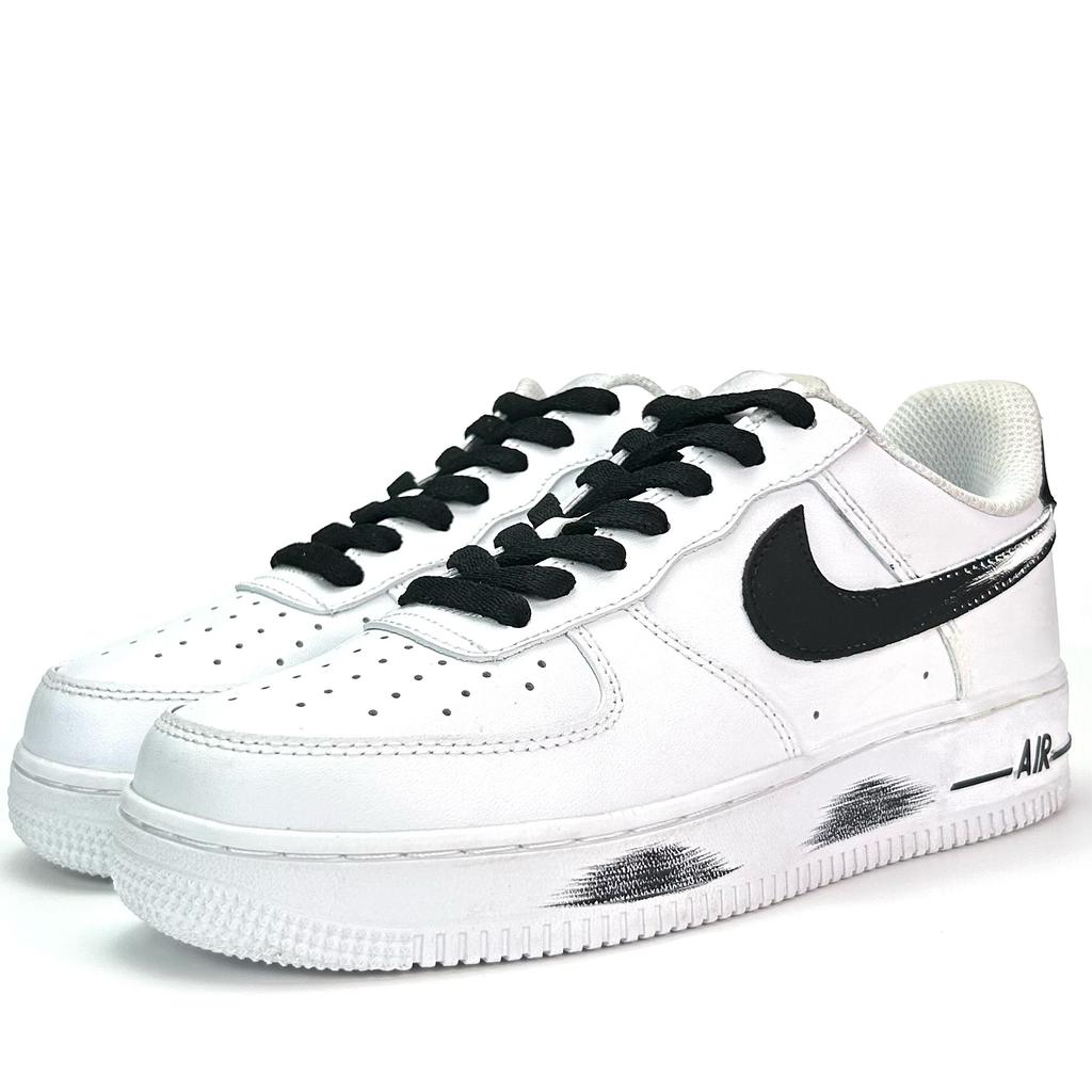 Nike Air Force 1 Air Force 1 Height Increasing Lightweight Breathable Low Top Skateboard Shoes Unisex Black White CW2288-111Team801-)