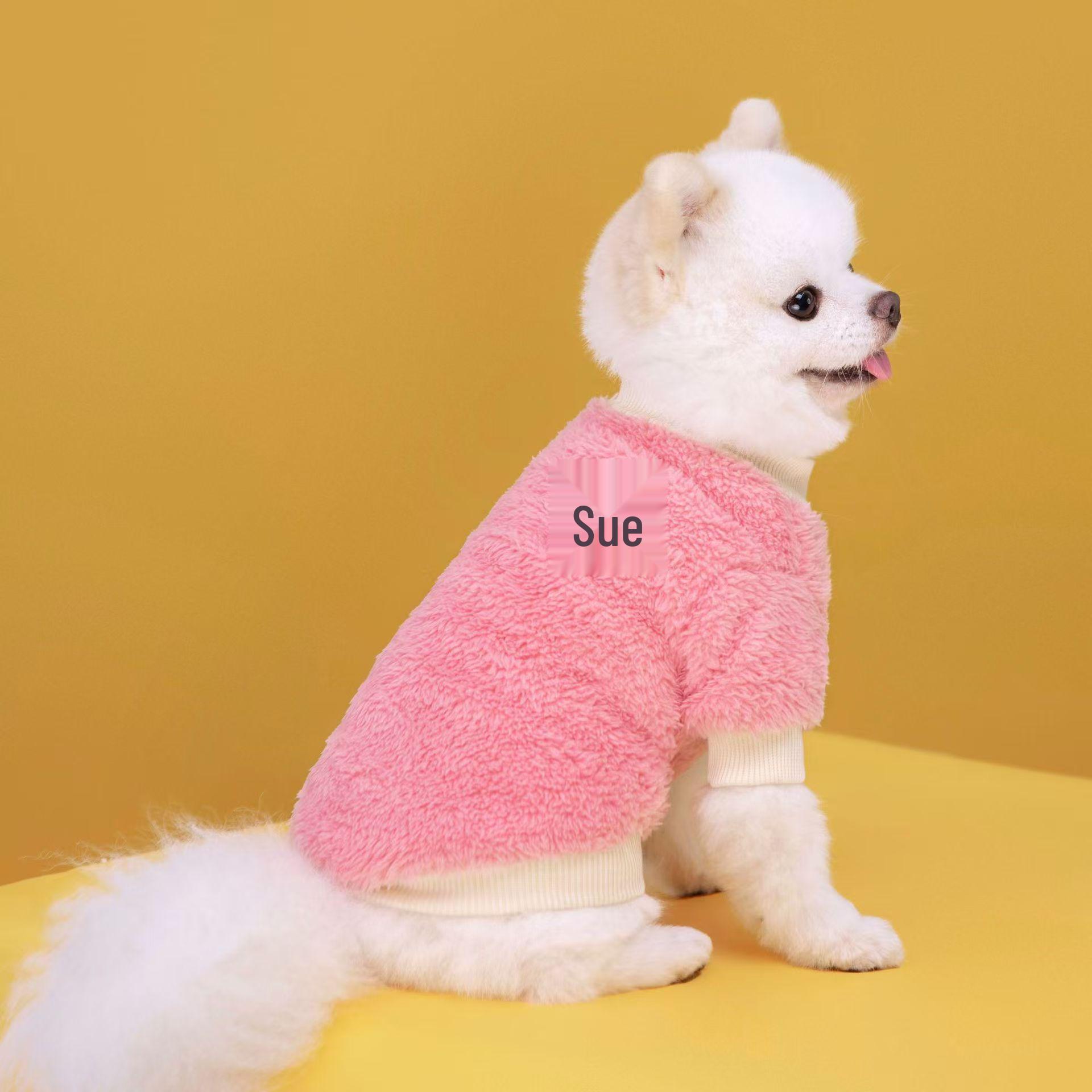 

Autumn/Winter Warm Two-Legged Pet Apparel for Small & Medium Dogs and Cats - Fits Teddy, Pomeranian & More S рожевий