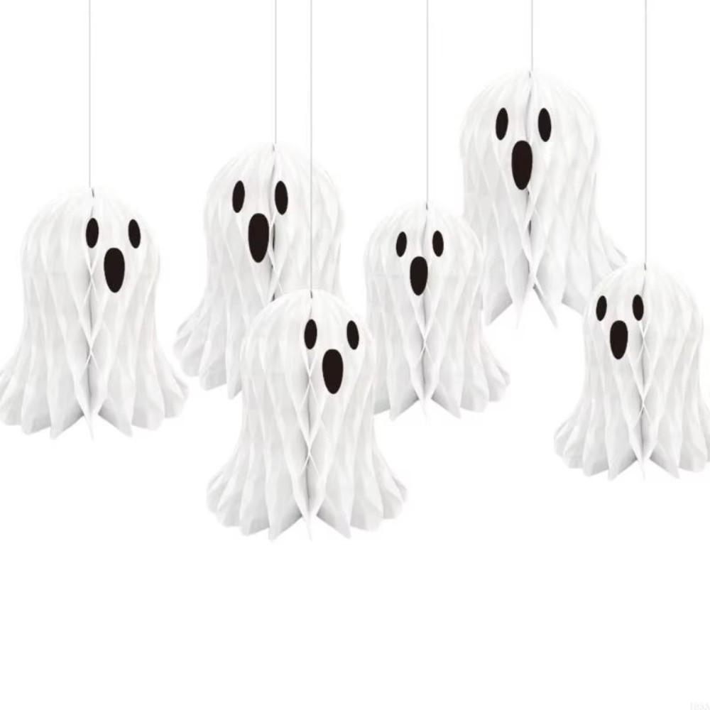 Foldable Honeycomb Ball Pendant Paper Halloween Hanging Ornament  Table Decoration