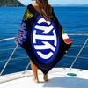 Toalla de Playa Estampada con el Escudo del Inter de Milán, Microfibra Súper Suave, Regalo Perfecto de Cumpleaños, para Piscina, Playa, Viajes, para familiares y amigos