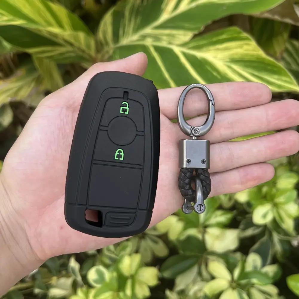 Silikon Auto Schlüsselhülle Etui Für Ford Maverick Focus Edge Explorer Expedition Everest Fusion Mondeo Mustang Raptor Bronco Schlüssel