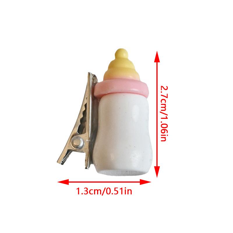 Cute And Funny Creative Hair Clips Colorful Small Feeding Bottle Hairpins For Women Girls Barrettes Hair Accessories