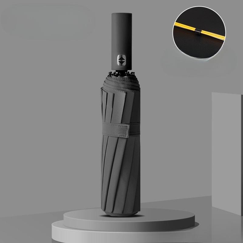 Sun and Rain Umbrella 24-Bone Folding Automatic Umbrella Casual Style Compact Umbrella UV Resistant for Travel Leisure Socia