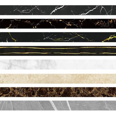 1Pcs Marble Skirting Corner Wall Sticker Bathroom Office Glass Waist Line Home Decor Waterproof Floor Waveguide Art Wallpaper