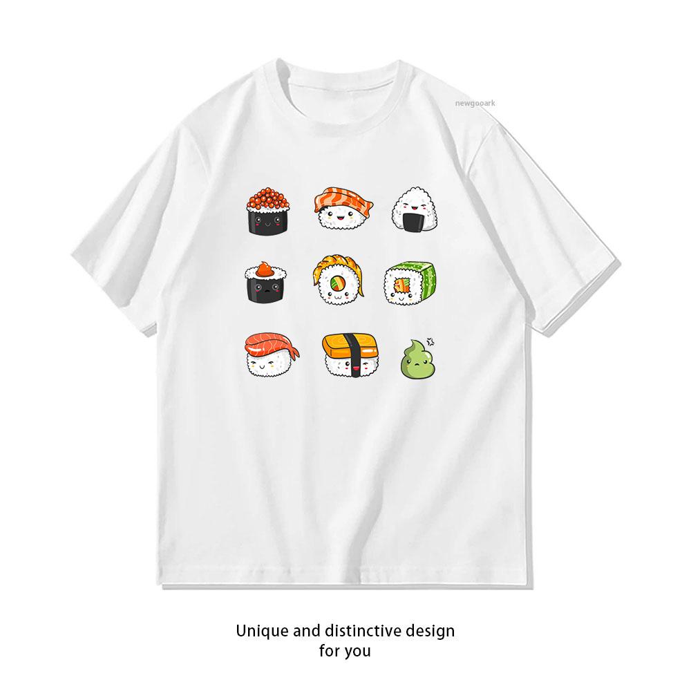 Kawaii Sushi Otaku Japanese Tshirt Unisex Unisex Summer Fashion Casual Cotton Printed T Shirts Oneck Shortsleev Creative Gift Tee