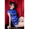 Be With Women's Aggressive Cheongsam Blue Cosplay Costume, Size M