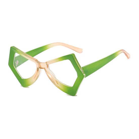 

Blue Light Blocking Glasses Irregular Gradient Frame Eyeglasses Fashionable Gaming Glasses Stylish Eyewear for Men Women Outdoor Activities 1pc H