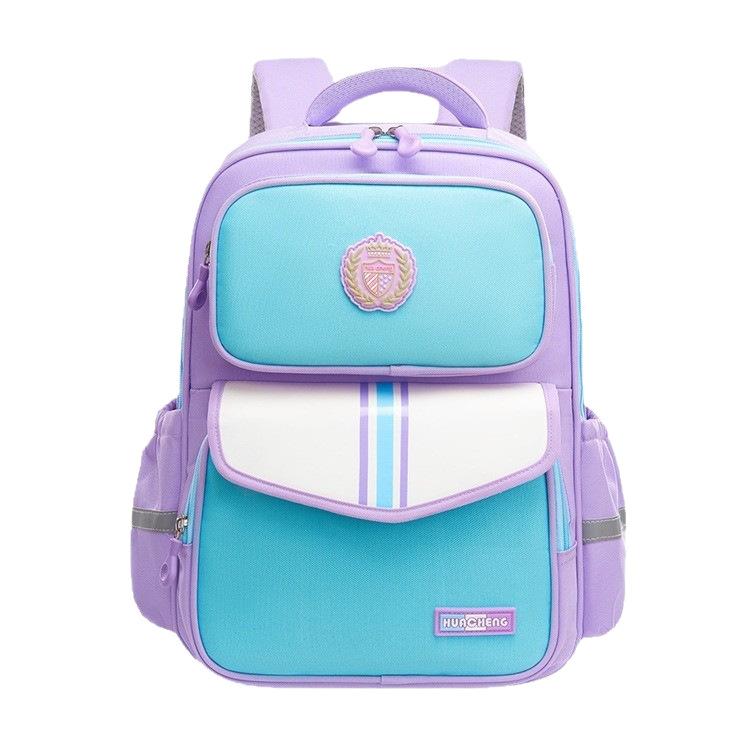 Backpack for Primary School Students In Grades 1 To 6 To Relieve Stress and Protect The Spine, Children's Color-blocked Backpacks