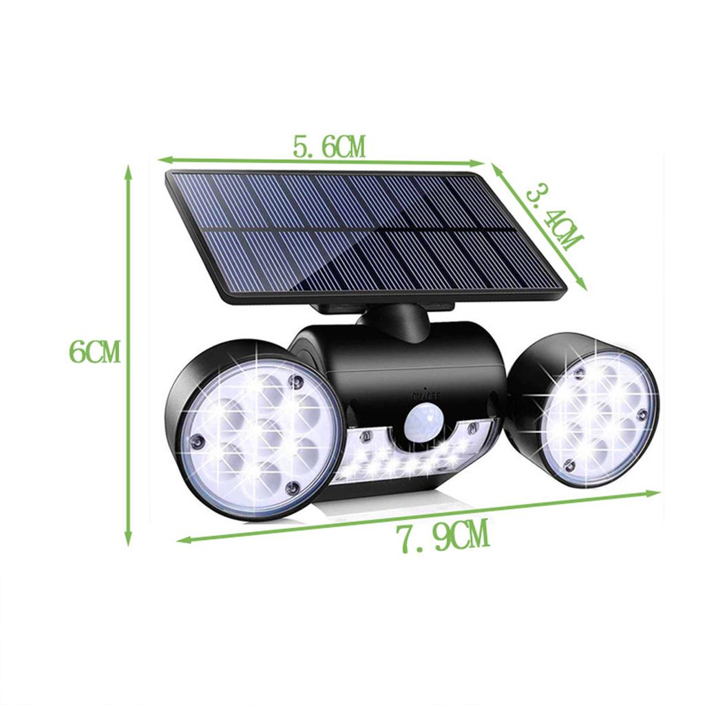 Solar Lamps Body Sensor Lights Garage Road Lights Outdoor Garden Lights Three Head Wall Lights