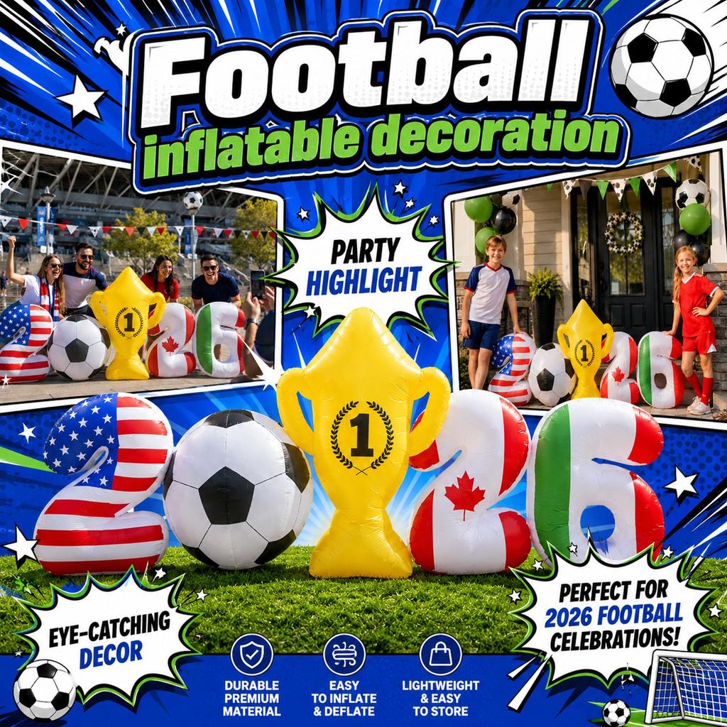 Inflatable LED Light Up Sports Trophy and Number Set for Outdoor Party Decoration Yard Display Event Prop