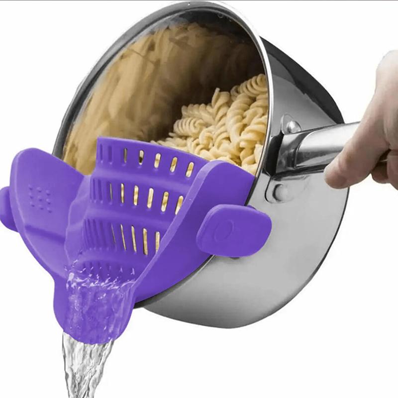 For Pots Pans and Bowls Kitchen Pot Strainer Strainer Pot Strainer Adjustable Clip on Strainer