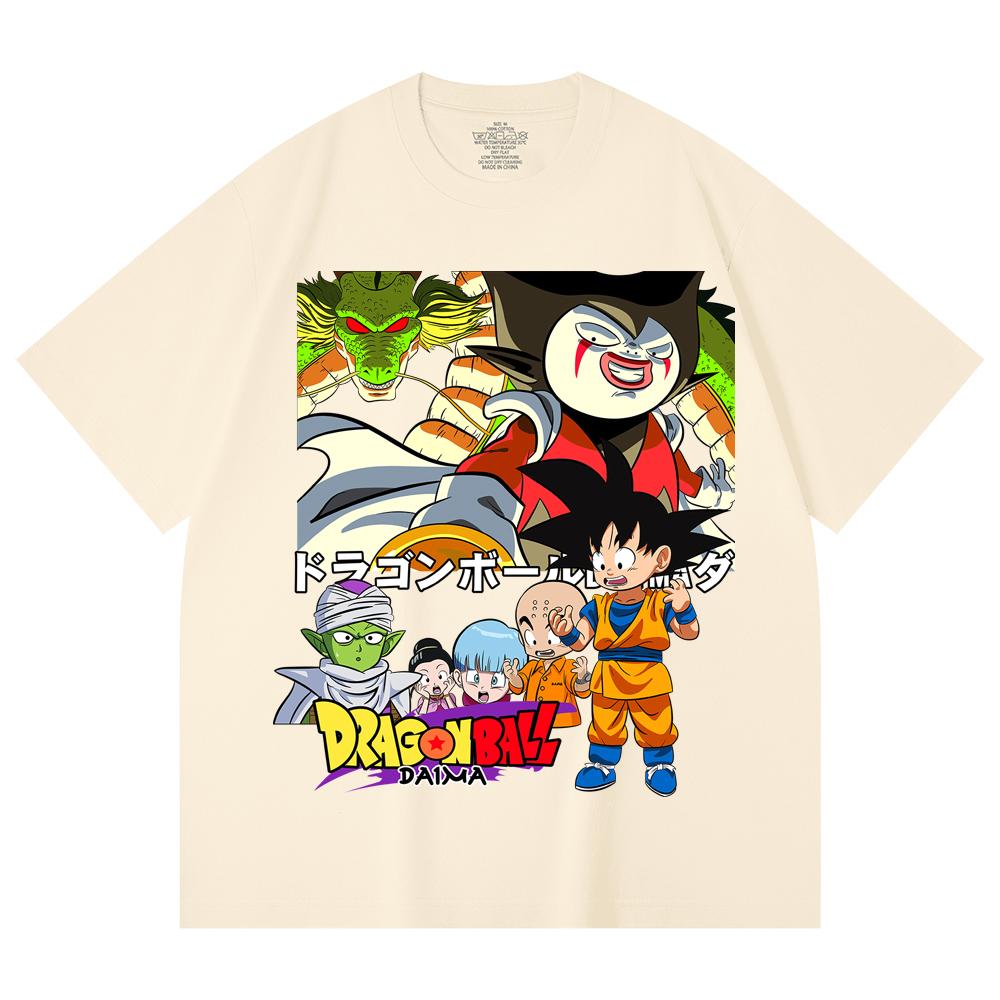 230 Gsm 100% Cotton Dragon Ball V19 Daima Print Unisex Heavy Cotton T Shirt