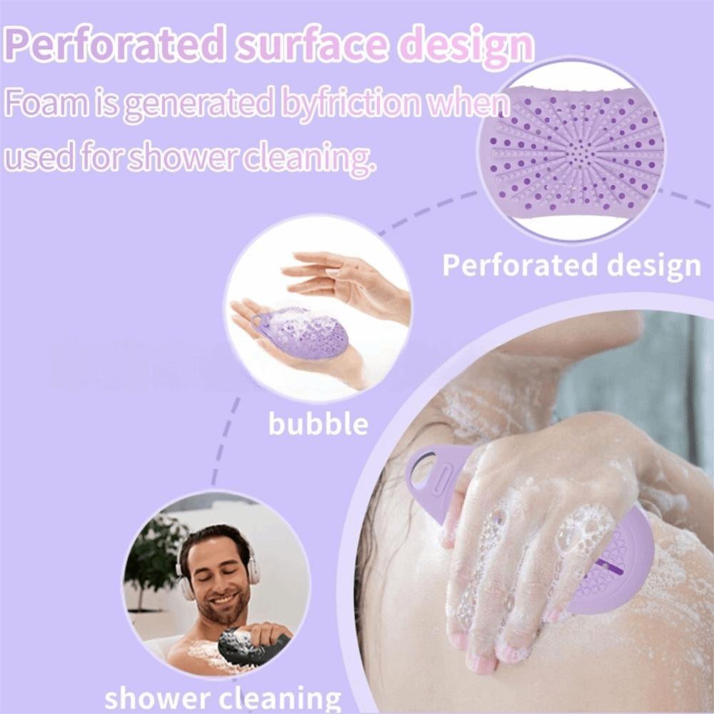 New Silicone Material Silicone Soap Scrubber Quick-Dry Gentle Exfoliating Soap Holder Deep-Clean Bar Soap Scrubber Bath