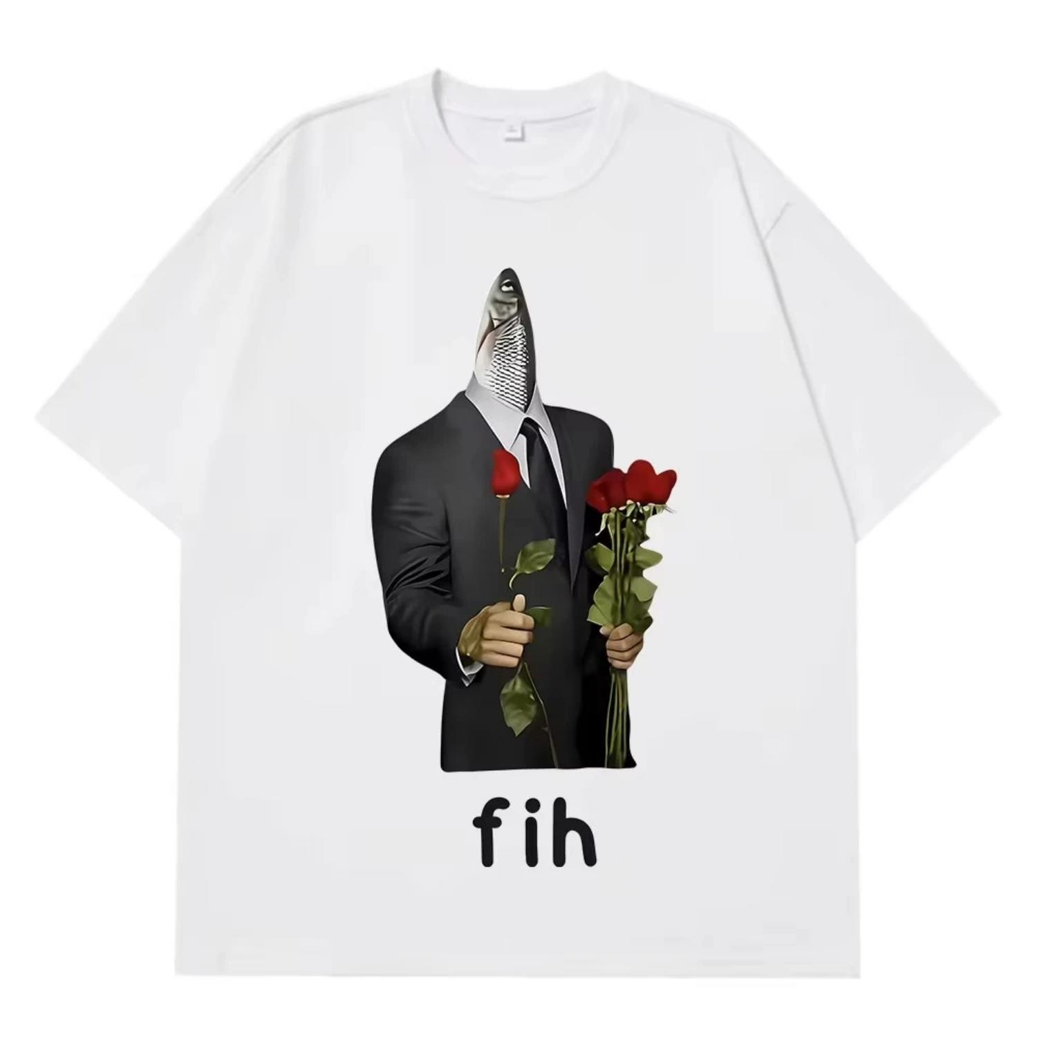 

Fih Gentleman Funny Misspelled Fish Meme Fih Calling Humor T-Shirt Fishing Lover Fisherman Novelty Gift Outdoor Clothes Y2k Tees S чёрный