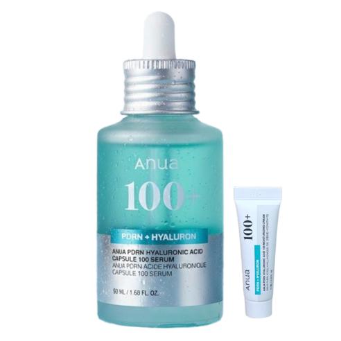 Anua PDRN Hyaluronic Acid Capsule 100 Serum Intensive Hydration & Skin Renewal Set 50ml + Cream 10ml