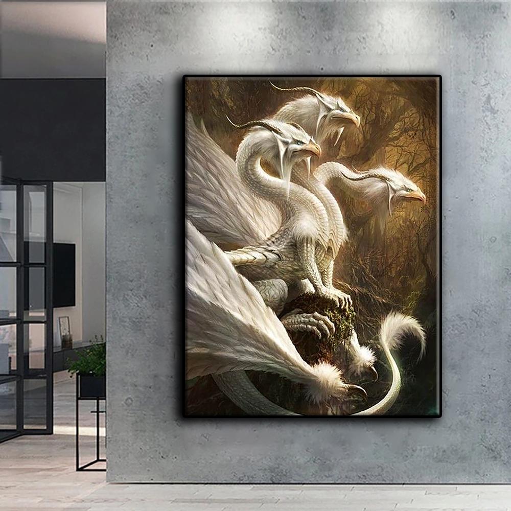 5D DIY European Dragon Cross Stitch Rhinestones Diamond Drawing Embroidery Mosaic Home Decor
