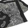 Kakatrend Bandana Black Adult Paisley 100% Cotton Stylish Handkerchief Cotton Bandanna Unisex Durag Large Men's Black 55cm X 55cm