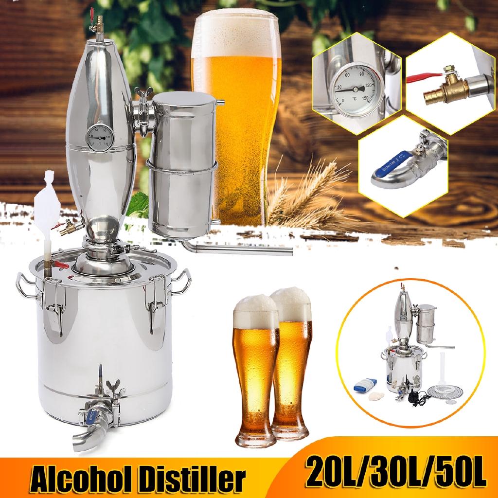20L Alcohol Distiller Wine Maker Brew Hit Home 304 Stainless Moonshine Boiler