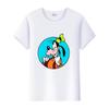 Kawaii Summer Ladies Men White Tees 90S Tops Harajuku Blouses Woman Tshirt Disney Cartoon Goofy Goof Clothes Oversized T-shirt