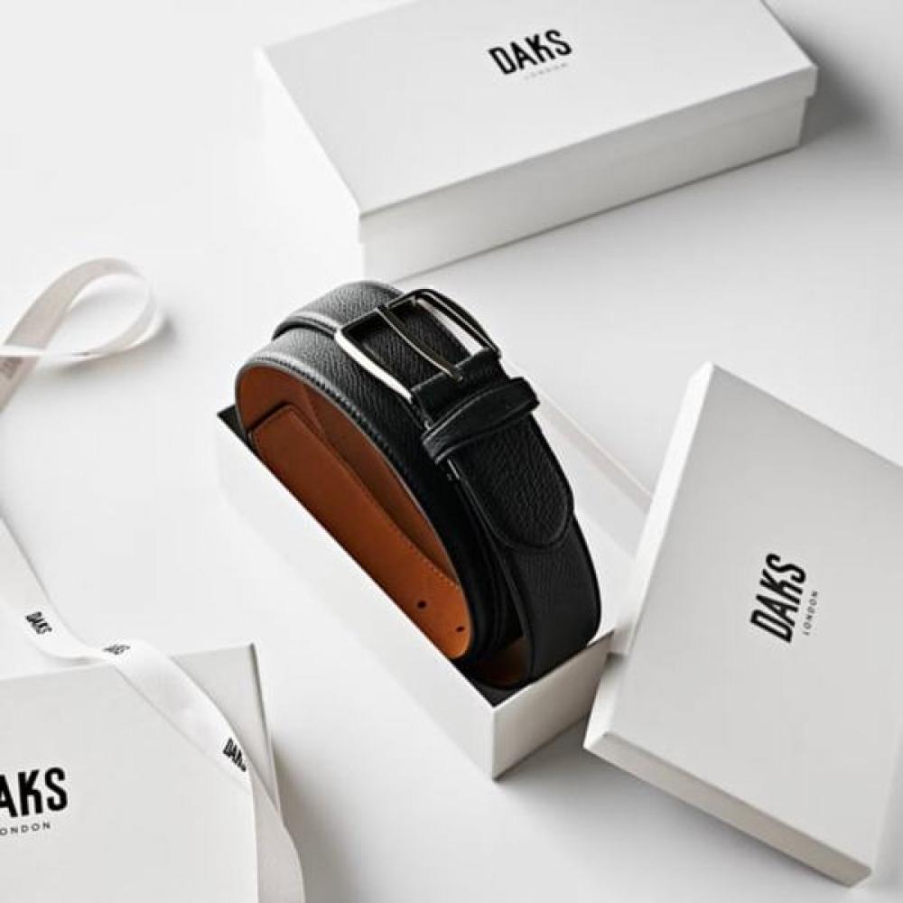 Daks Premium Black Cowhide Belt Dbbe6f384bk Single option