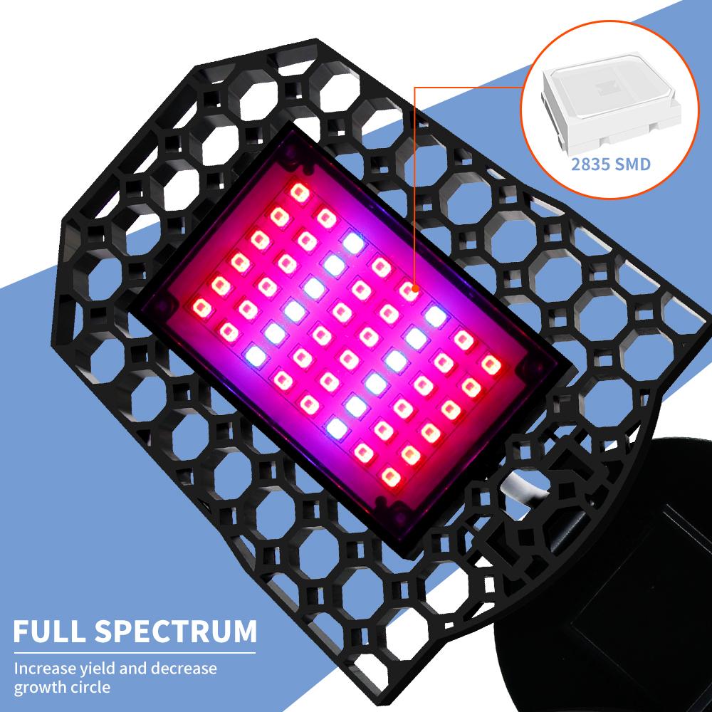 220V Full Spectrum LED Plant Lamp Hydroponics Growing Lights E27 Flower Seeds 100W 200W 300W LED Panel Indoor Lighting Grow Tent