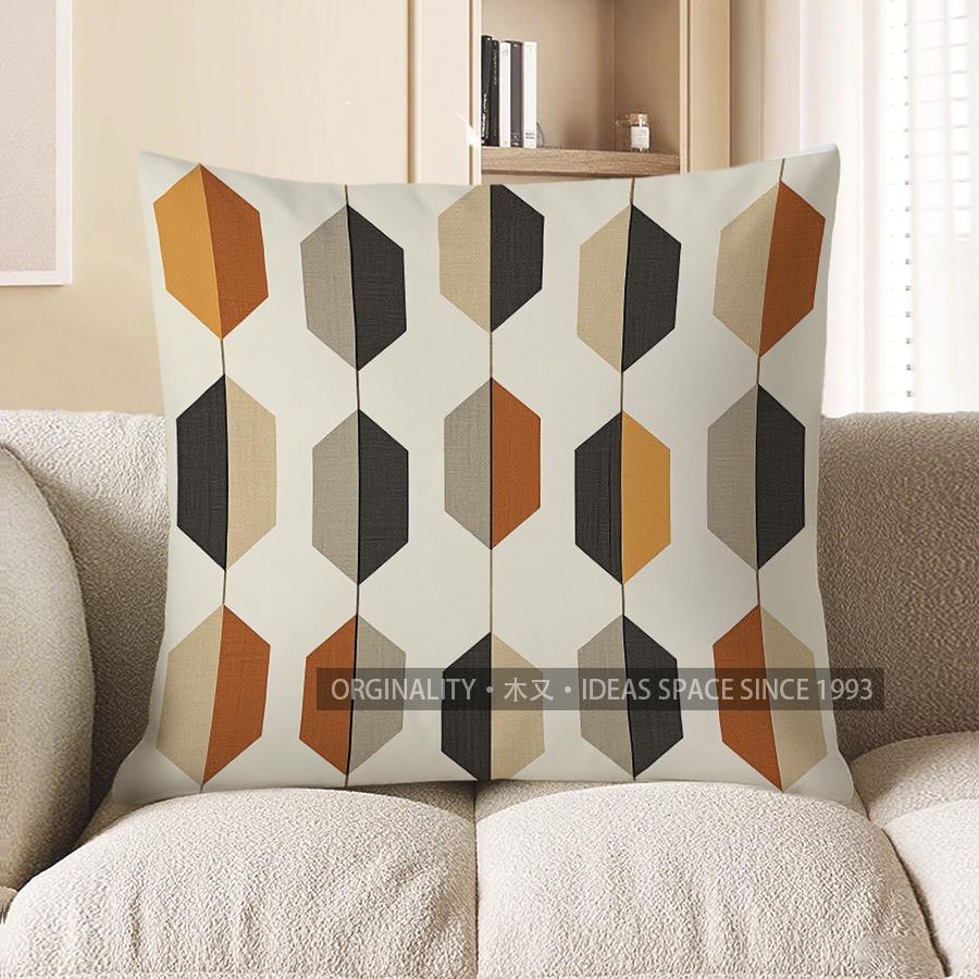 Home Decor Geometric Pattern Throw Pillow for Modern Home Pattern Cushion Cover Suitable for Sofa Bedroom Car Pillow Cover