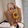 2024 Trendy Handmade Woven Beach Crossbody Straw Bag for Women