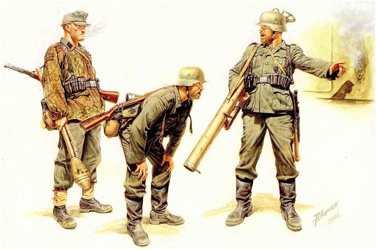 

Master Box немецкая пехота FAUSTMAN Jaegerfaust 3 детали пластиковая модель MB35015 1/35 1943-1945