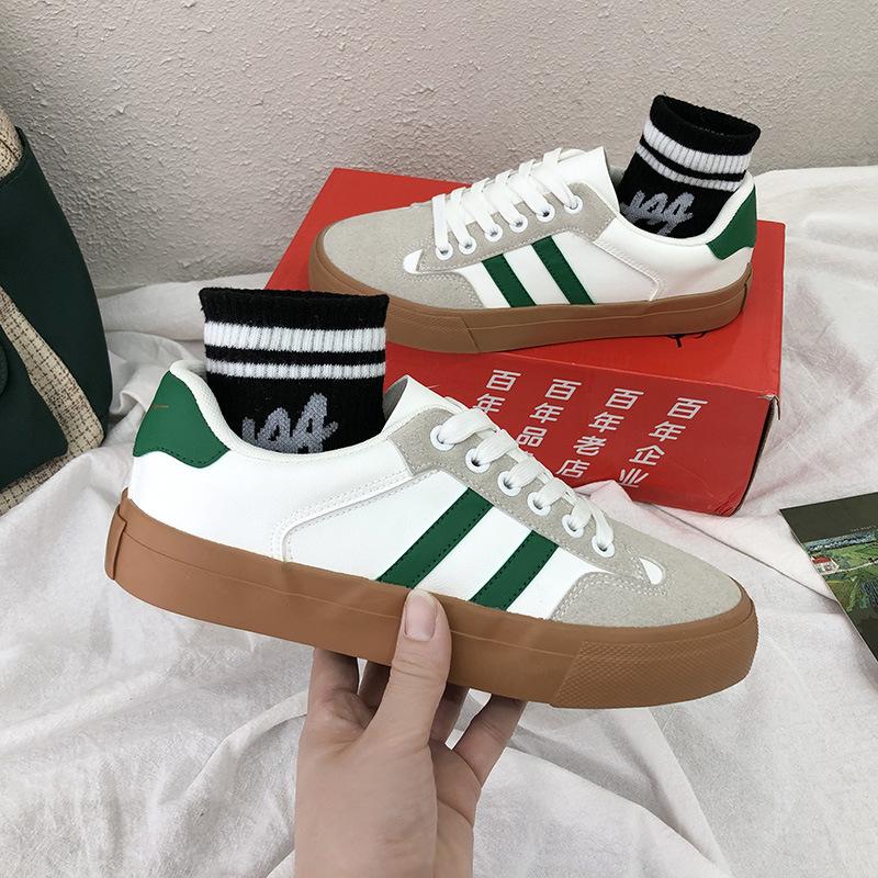 

Ретро маленькие белые туфли женские осенние спортивные и повседневные туфли модные туфли студенческие кеды одинарные туфли 38