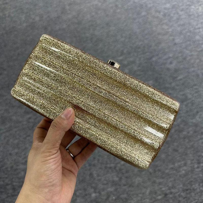 

Luxury Brand Copy Bag Makeup Satchels Women s Purses Shoulder Acrylic Clutch Female Trend Evening Bag Fancy Handbag Free Shippin Mini(Max Length 20cm) золотой