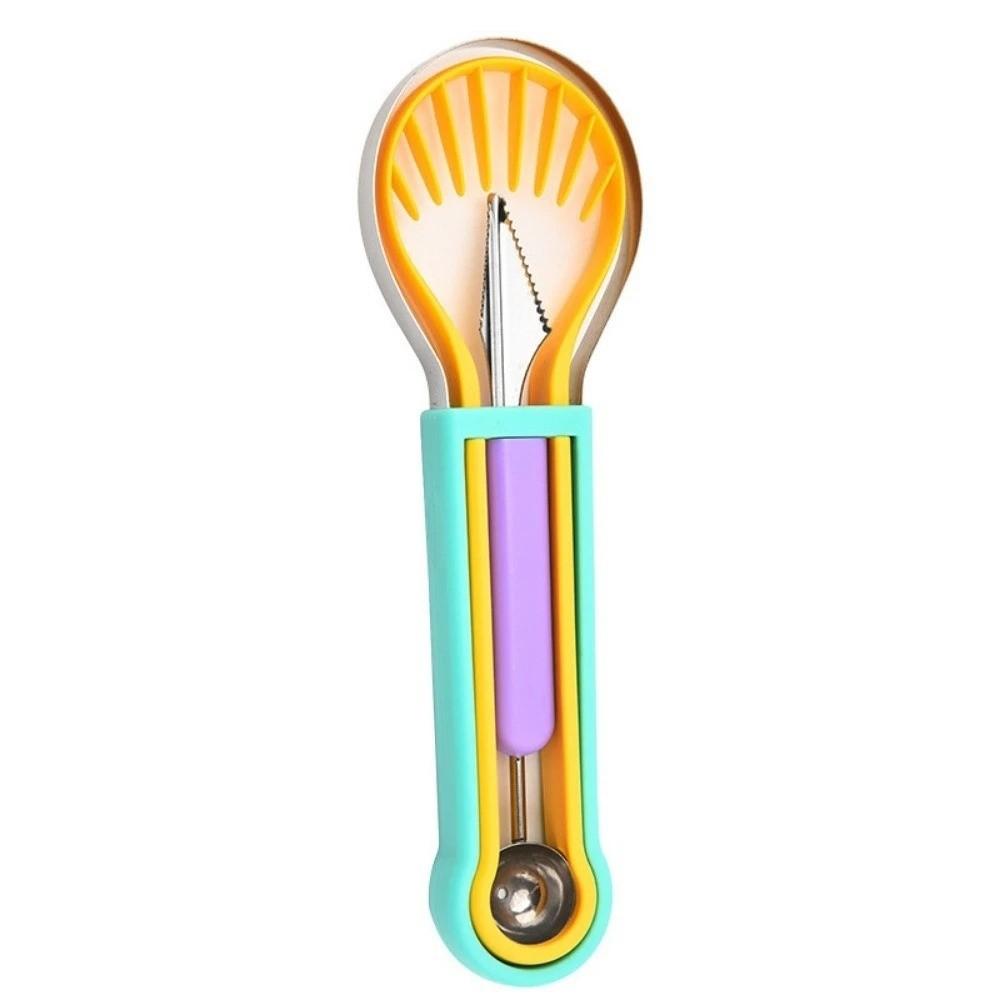 3 in 1 Watermelon Cutter Set Colorful Fruit Corer Tool Watermelon Slicer  Kitchen Gadgets Style 3