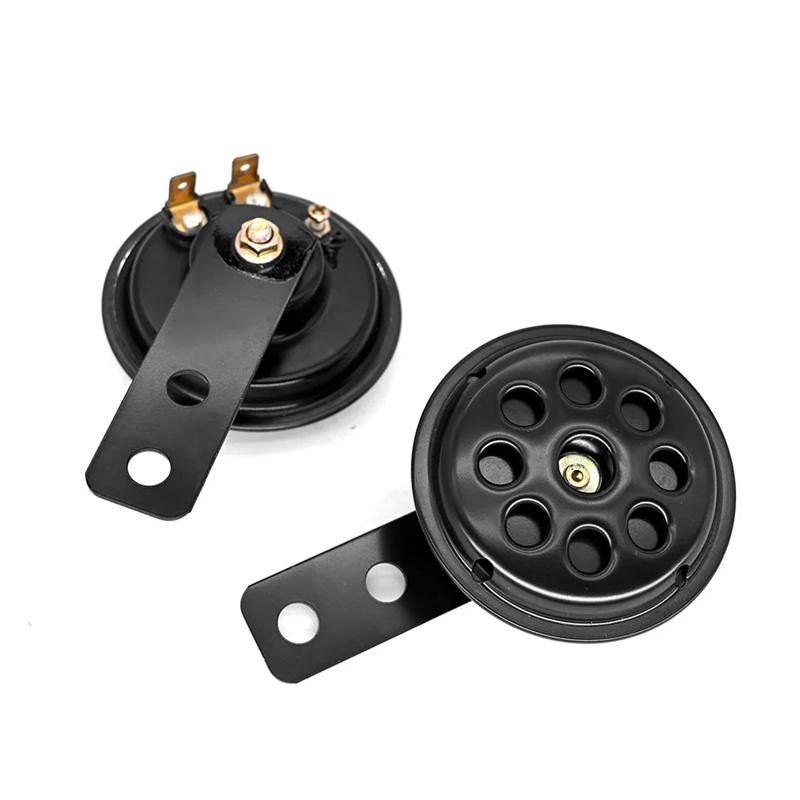 12V Horn 1.5A 105db Signal For Accessories Universal Motorcycle Horn Kit Waterproof Round Loud Electric Horn Speakers