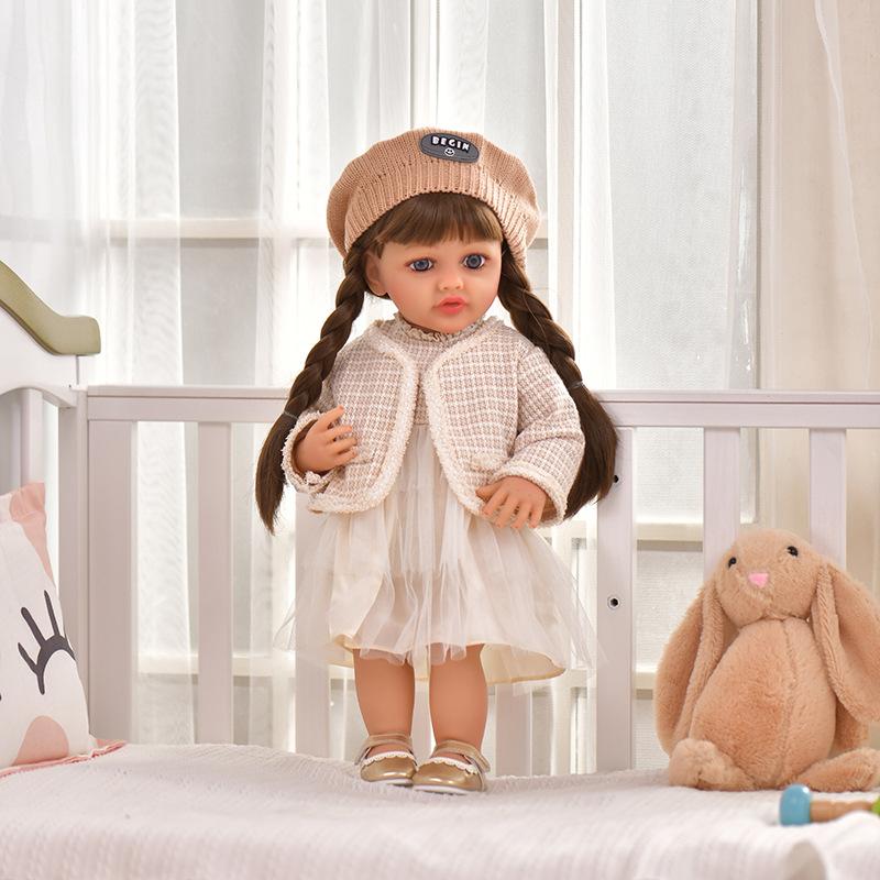 55Cm Soft Rubber Simulation Rebirth Doll Russian Conversation Vinyl Doll Children's Doll Toy